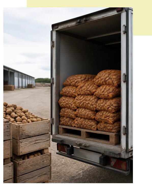 Доставка картофеля автотранспортом в Южноуральск по цене от 5468 р. | Агросервис-Жрк